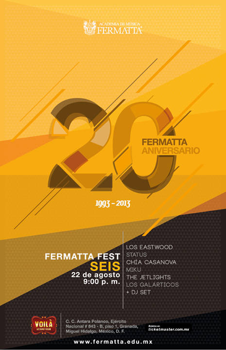 academia musica fermatta 20 años poster