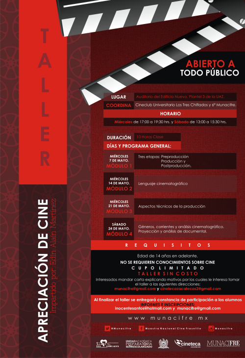 TALLER APRECIACION DE CINE munacifre