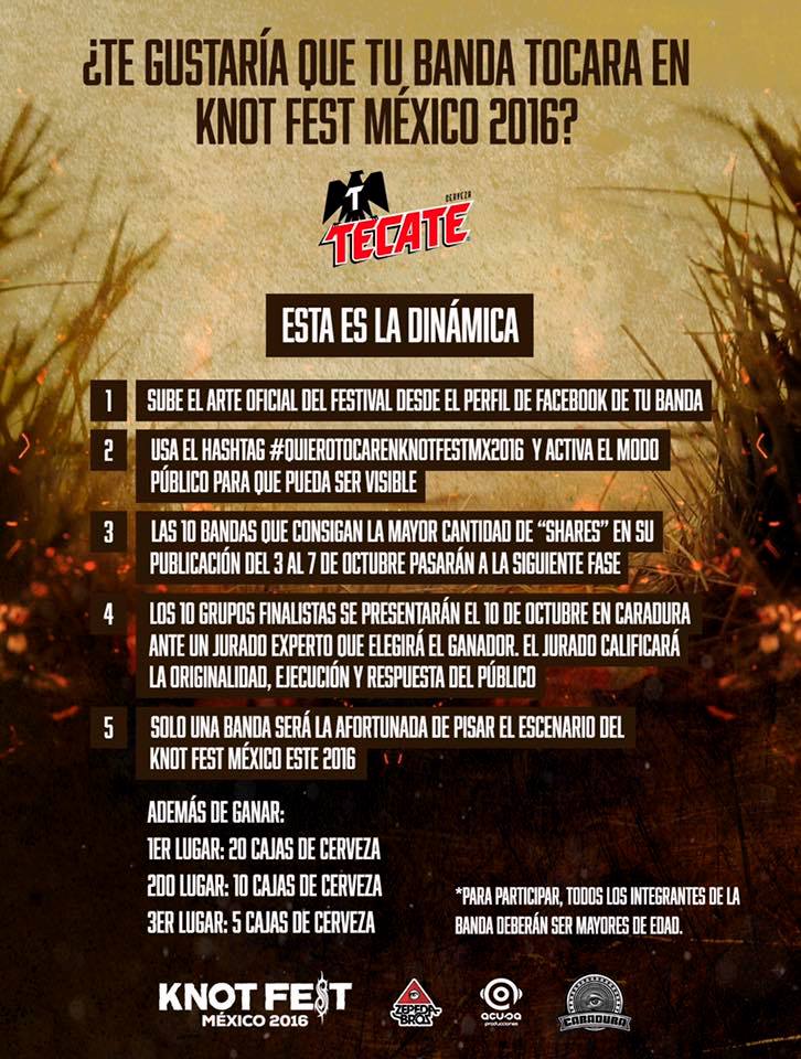 dinamica concurso knotfest