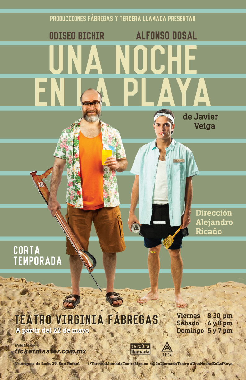 una noche en la playa poster